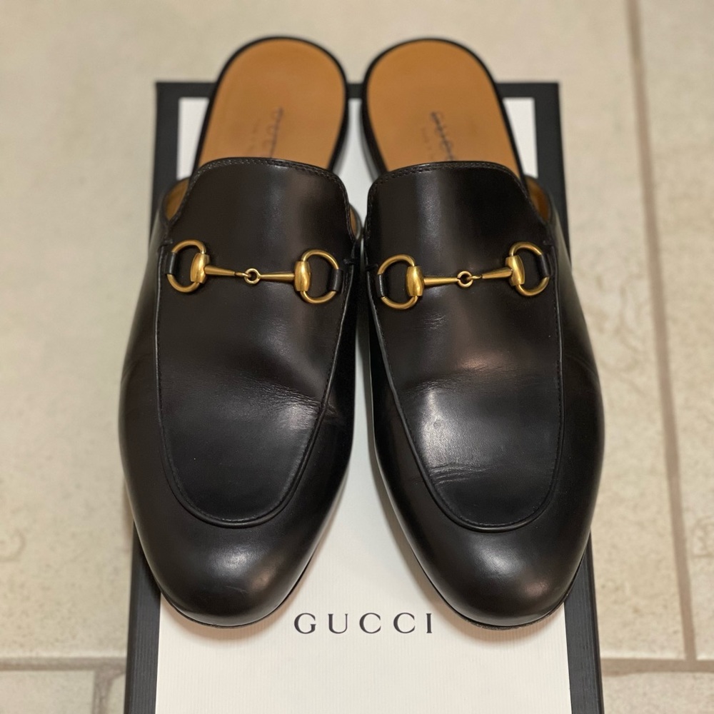 Gucci Princetown Leather Slippers/Mules